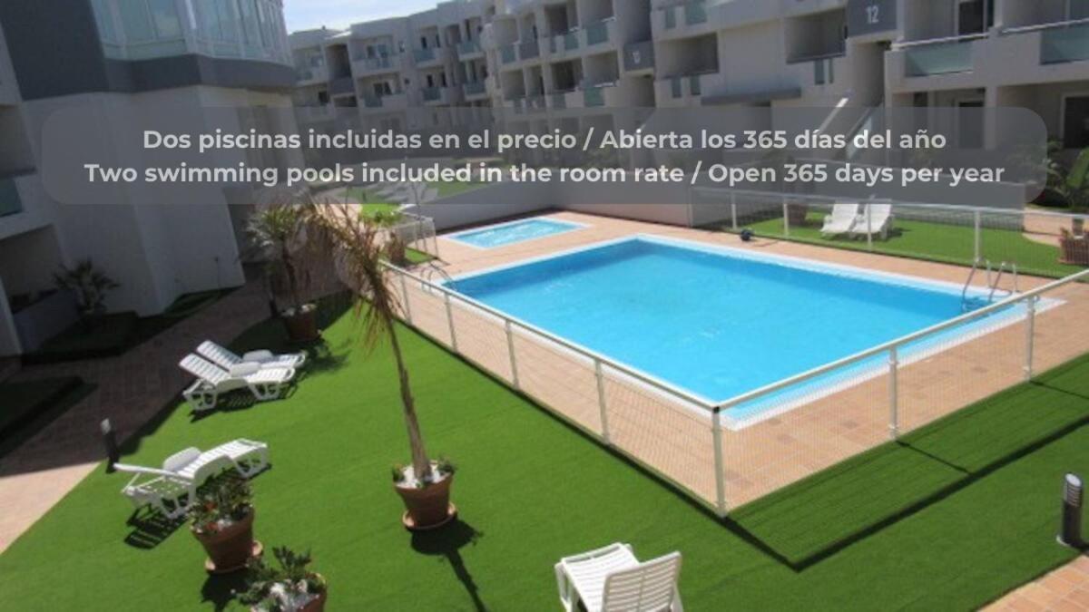 Tutti Frutti Con Piscina, Terraza Soleada Privada, Primera Planta Y Wi-Fi Corralejo Exterior foto